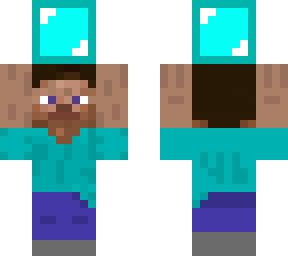 steve with diamond block