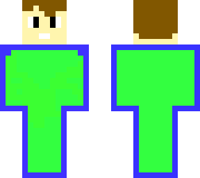 traje verde y azul