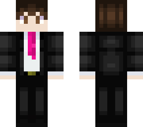 (scooternhoot skin) black suit (pink tie)