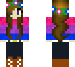 bi flower crown girl