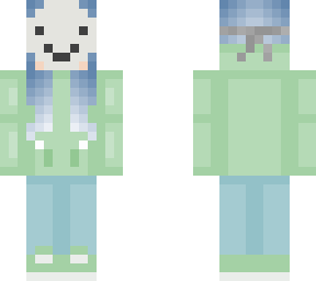 blue girl with dream's hoodie