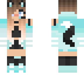 blue pastel wolf girl (gamer) #2