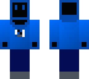 blue robot w/ hoodie and headphones