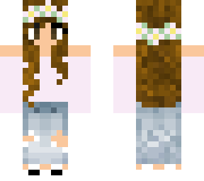 flower crown brown haired girl