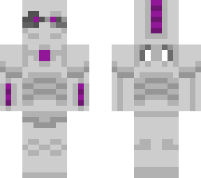 futeristic white & purple robot guy