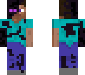 Half Enderman Steve | Minecraft Skin
