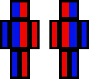 red and blue