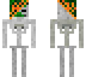 zombie that goes in fire being a skeleton