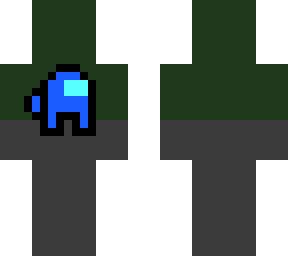 among us blue pixel art