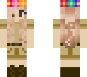 blond zoo keeper with flower crown