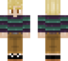 blondie with striped hoodie