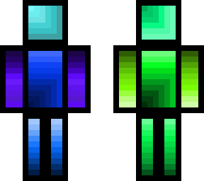 blue and green
