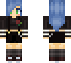 blue hair girl - clothes base by d0tss