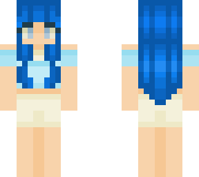 blue haired girl