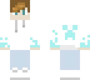 creeper hoodie boy with blue flaming creeper hoodie