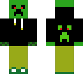 creeper with his own hoodie