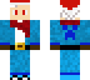 me when i wear blue santa skin