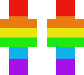 rainbow stripy skin