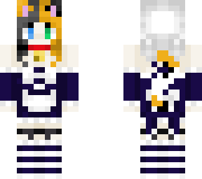 calico cat girl maid