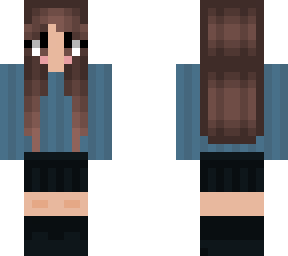 cozy sweater & skirt girl
