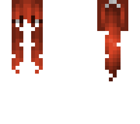 female hb - long ponytail - dark ginger