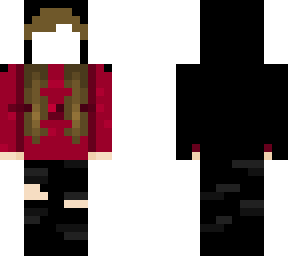 girl in red hoodie and black cloak