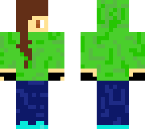 green hoodie girl