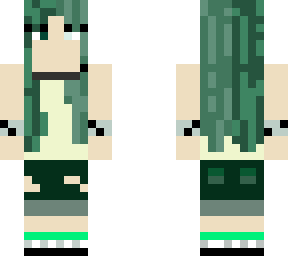 green skater girl