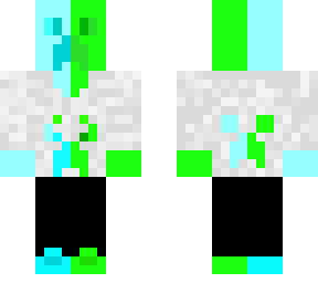 lucky green and light blue creeper