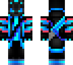 neon wolf mask person thing