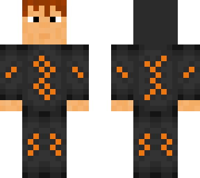 orange black hooded kid