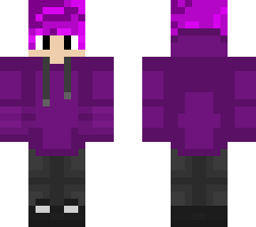 purple hair hoodie boy