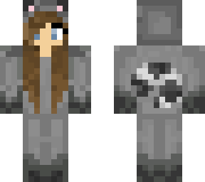 Minecraft Racooon Skin raccoon onesie girl | Minecraft Skins