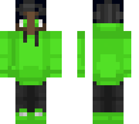 black purpled in green