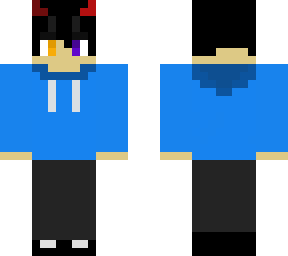 blue hooded demon