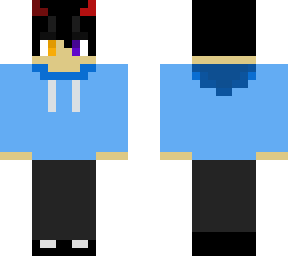 blue hooded demon