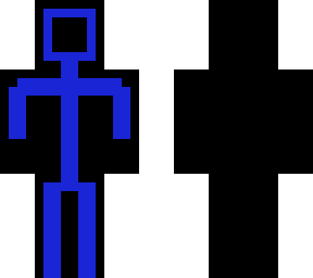 blue stickman figure