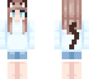 brown hair cat girl.