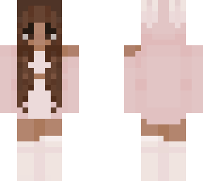 cute pink skin with brown hair