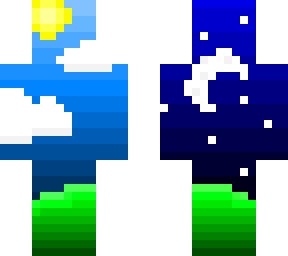 day and night - a pixel art