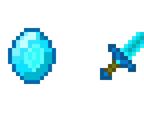 diamond sword and a diamond