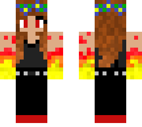 flaming girl