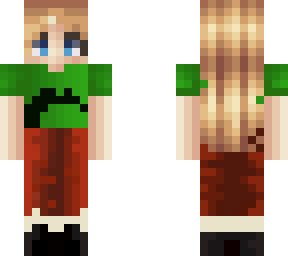 girl in a green t'shirt