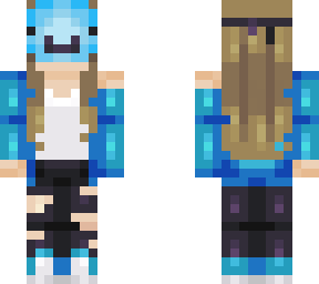 girl with blue mask