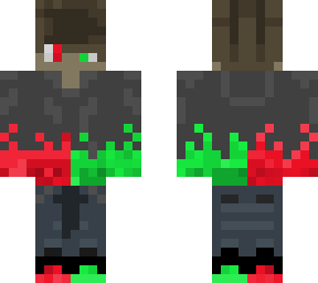 green and red fire