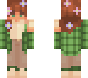 green plaid flower girl