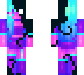 neon girl half shadow