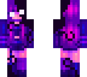 neon girl half shadow 2