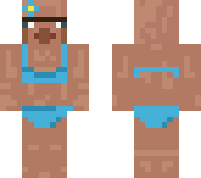 villager in bikini (edited) blue version