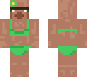 villager in bikini (edited) green version